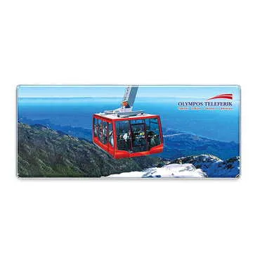 Cable Card Themed Epoxy Dome Panaromic Souvenir Fridge Magnet 120x50 cm