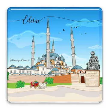 Toptan Şehre Özel Myros Kare Magnet 65x65 mm