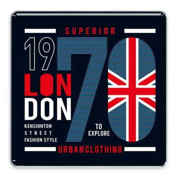 Toptan Londra Temalı Myros Büyük Kare Magnet 80x80 mm - Standart - 2