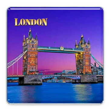 Toptan Londra Temalı Myros Büyük Kare Magnet 80x80 mm - Standart - 4