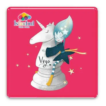 Toptan Tema Park Temalı Myros Büyük Kare Magnet 80x80 mm