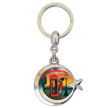 City Themed Metal Turkish Flag Enamel Keychain - Standart - 2