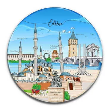 Toptan Şehre Özel Myros Yuvarlak Magnet 67 mm - Standart - 3