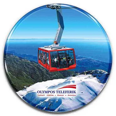 Toptan Teleferik Temalı Myros Yuvarlak Magnet 67 mm