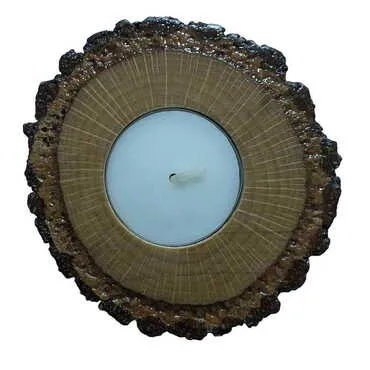 Toptan Ahşap Mumluk 5 Cm  - Standart - 2