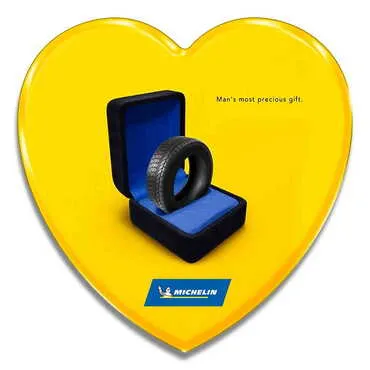 Promotional Epoxy Dome Heart Souvenir Fridge Magnet 65x60 mm