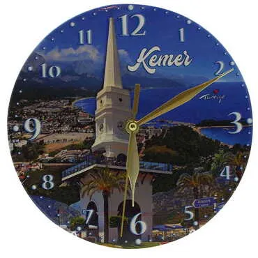 Toptan Kemer Temalı 20 Cm.serami̇k Saat Parlak 
