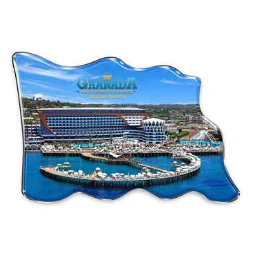 Toptan Otel Temalı Myros Bayrak Şekilli Magnet 70x50 mm
