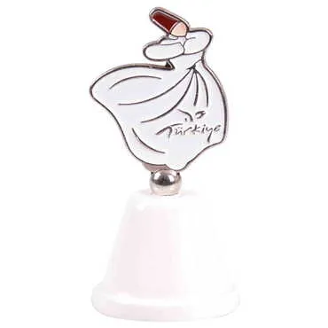 Turkey Themed Metal Enamel Hand Bell