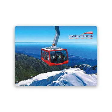 Cable Card Themed Wooden Uv Printed Souvenir Fridge Magnet 93x68 mm