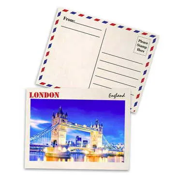 Toptan Londra Temalı Myros Ahşap Kartpostal 116x150 mm - Standart - 2