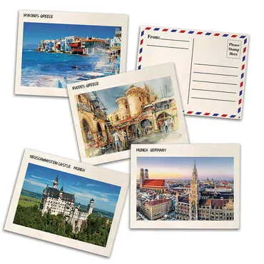 Toptan Özelleştirilebilir Myros Ahşap Kartpostal 116x150 mm