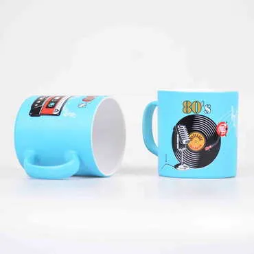 Tape-Record Themed Ceramic Custom Printed Mug - Standart - 3