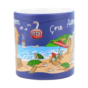 Adrasan Themed Customised Serigraphy Printed Ceramic Mug 82x90 mm - 2
