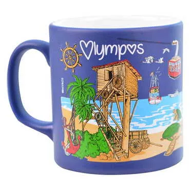 Adrasan Themed Customised Serigraphy Printed Ceramic Mug 82x90 mm - 3