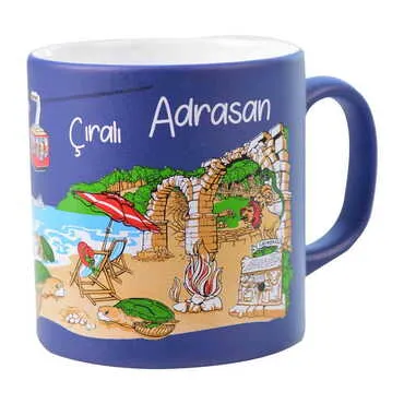 Adrasan Themed Customised Serigraphy Printed Ceramic Mug 82x90 mm - 4