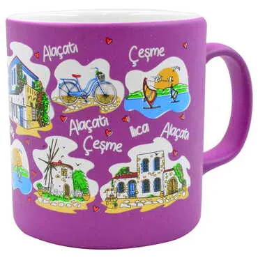 Cesme Region Themed Customised Serigraphy Printed Ceramic Mug 82x90 mm - 2