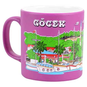 Toptan Göcek Temalı Seramik Renkli Baskılı Kupa 82x90 mm - 3