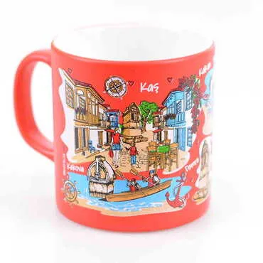 Kas Region Themed Customised Serigraphy Printed Ceramic Mug 82x90 mm - 3