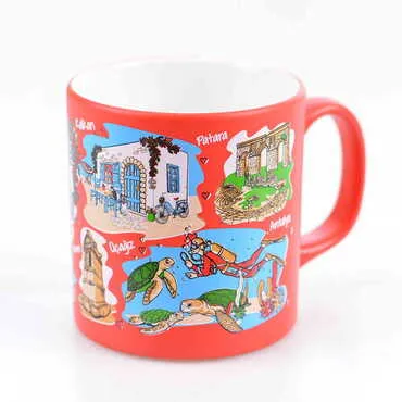 Kas Region Themed Customised Serigraphy Printed Ceramic Mug 82x90 mm - 4