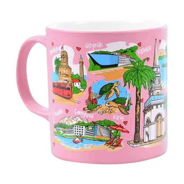 Kemer Region Themed Customised Serigraphy Printed Ceramic Mug 82x90 mm - 2