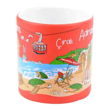 Toptan Olympos Temalı Seramik Renkli Baskılı Kupa 82x90 mm - 4
