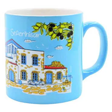 Sığacık Themed Customised Serigraphy Printed Ceramic Mug 82x90 mm - 2