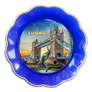 City Themed Epoxy Dome Plate Shaped Souvenir Fridge Magnet 73 mm - Standart - 2