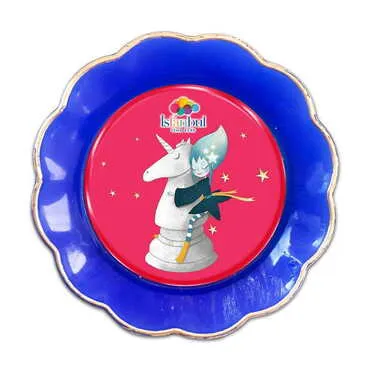 Theme Park Themed Epoxy Dome Plate Shaped Souvenir Fridge Magnet 73 mm