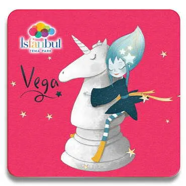 Theme Park Themed Wooden Customised Square Travel Coaster 100x100 mm