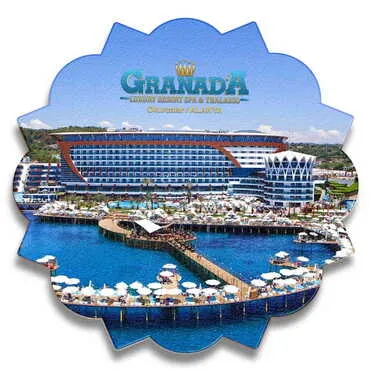 Hotel Themed Wooden Customised Sun Travel Coaster 100 mm - Standart