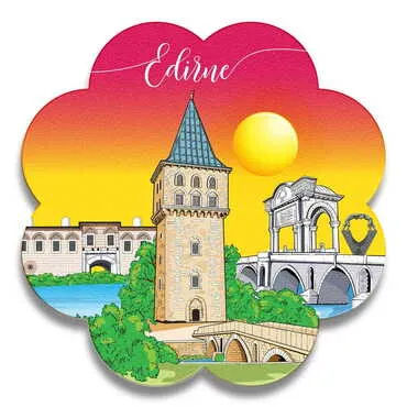 City Themed Wooden Customised Daisy Travel Coaster 100 mm