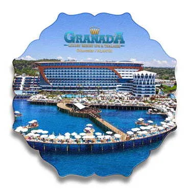 Hotel Themed Wooden Customised Starry Travel Coaster 100 mm - Standart