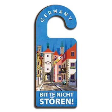 City Themed Wooden Customised Door Hanger 236x94 mm
