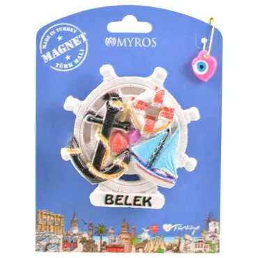 Toptan Belek Temalı Kartonetli UV Polyester Magnet