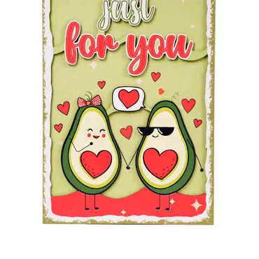 Avocado Themed Wooden Customised Door Sign Board 200x290 Mm - Standart - 2