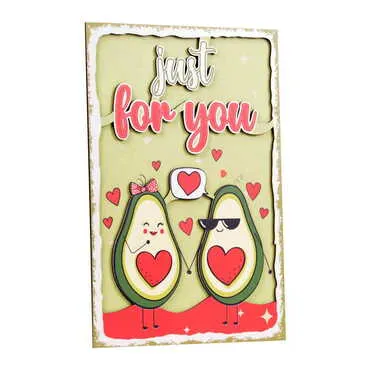 Avocado Themed Wooden Customised Door Sign Board 200x290 Mm - Standart - 3