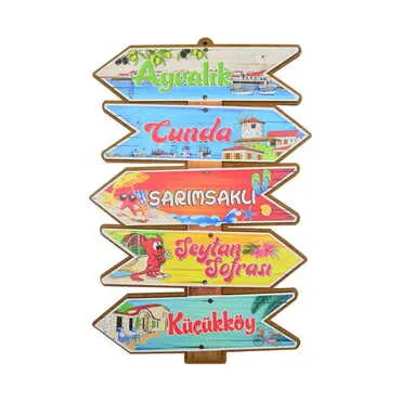 Ayvalik Themed Wooden Customised Door Sign Board 200x290 Mm