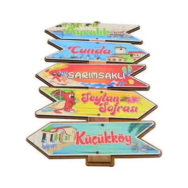 Ayvalik Themed Wooden Customised Door Sign Board 200x290 Mm - 2
