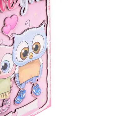 Owl Themed Wooden Customised Door Sign Board 200x290 Mm - 2