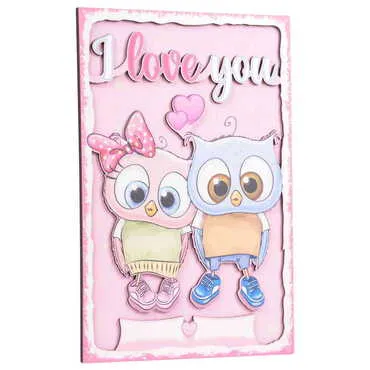 Owl Themed Wooden Customised Door Sign Board 200x290 Mm - 5