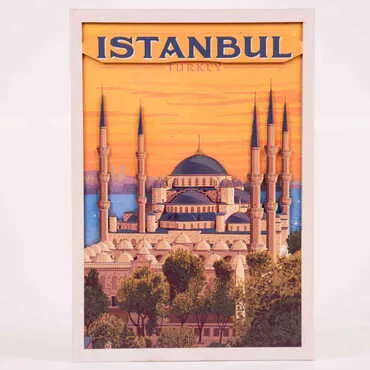 Istanbul Themed Wooden Customised Door Sign Board 200x290 Mm - 5