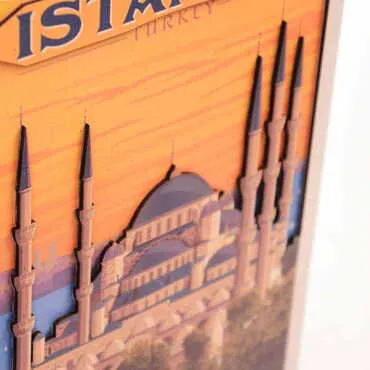 Istanbul Themed Wooden Customised Door Sign Board 200x290 Mm - 6