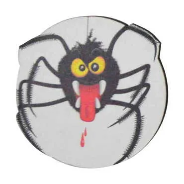 Spider Themed Wooden Customised Badge Pin