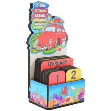 Didim Themed Wooden Table Calendar - 3