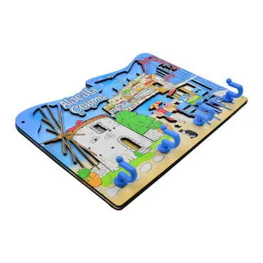 Alacati Region Themed Customised Wooden Wall Keychain Holder - 2