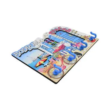 Bodrum Themed Customised Wooden Wall Keychain Holder - 2