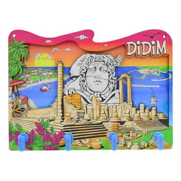 Didim Themed Customised Wooden Wall Keychain Holder - Standart
