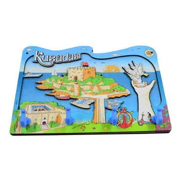 Kusadasi Themed Customised Wooden Wall Keychain Holder - Standart - 2