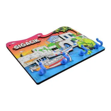 Sığacık Themed Customised Wooden Wall Keychain Holder - Standart - 2